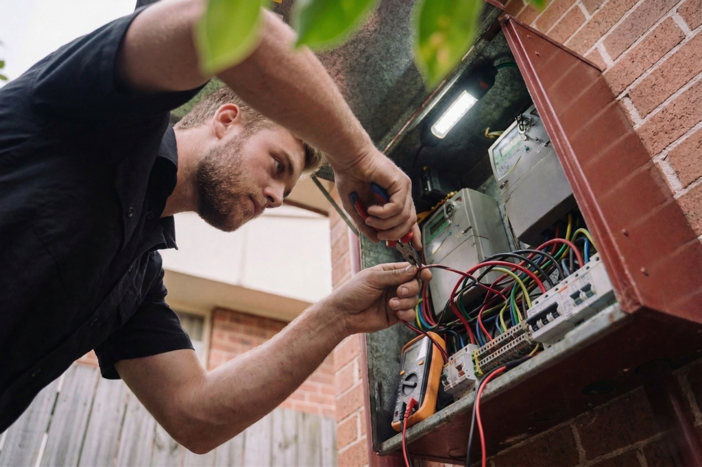 Greenacre electrician performing electrical work