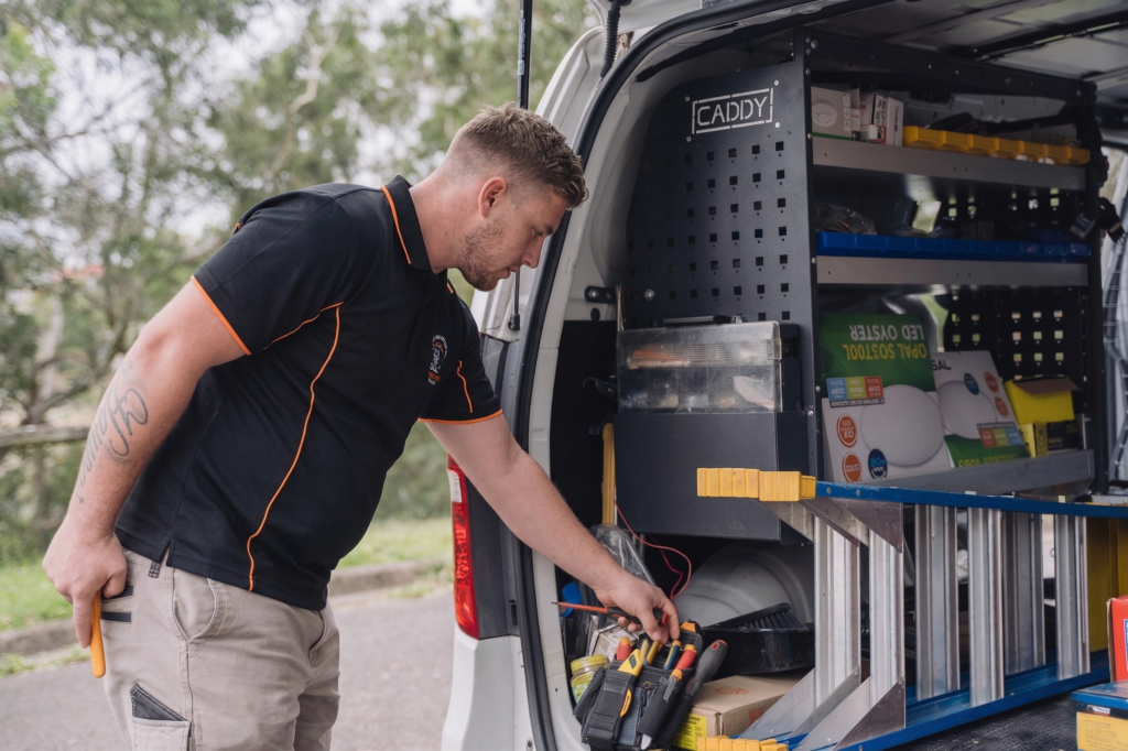 Licensed Greenacre electrician working on a residential job